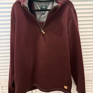 G.H. Bass & Co. Men's Maroon Zip-Up Sweater